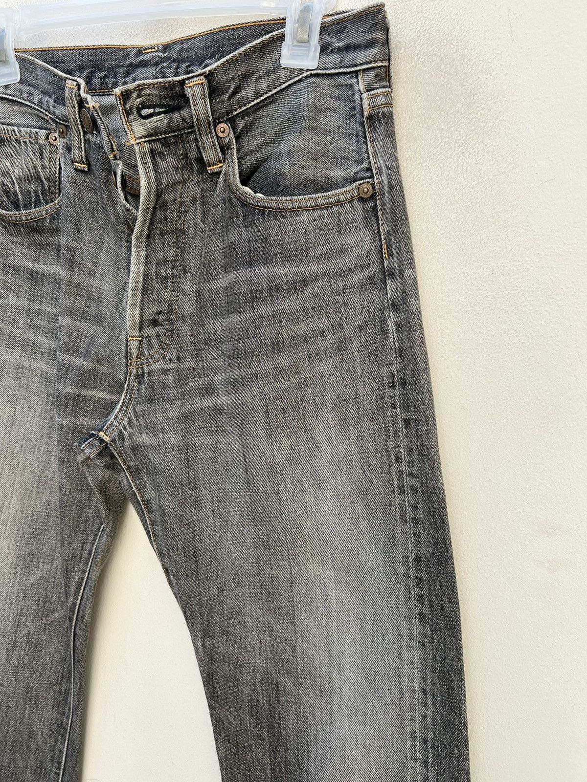 Denime × Vintage Vintage DENIME Japan Sun Faded Black Denim Selvedge Jeans Size US 31 - 6 Thumbnail