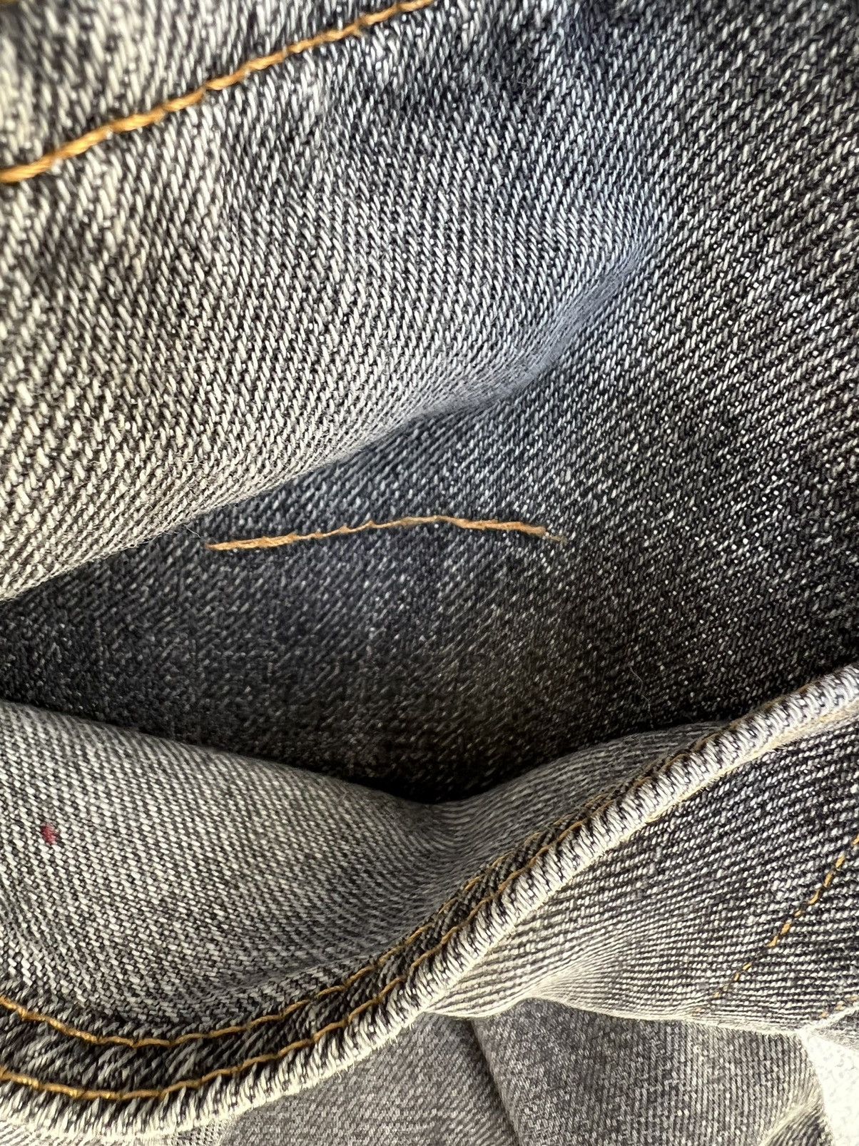 Denime × Vintage Vintage DENIME Japan Sun Faded Black Denim Selvedge Jeans Size US 31 - 19 Thumbnail