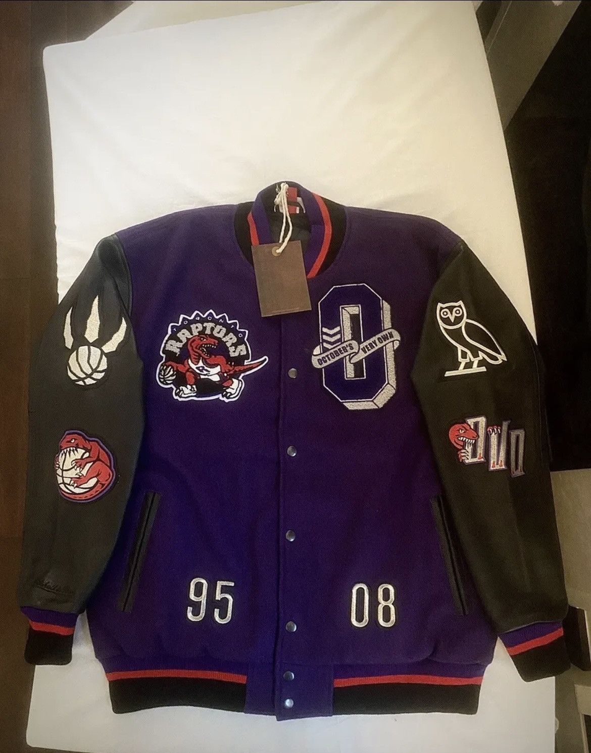 Octobers Very Own Ovo X Raptors Varsity Jacket Grailed 9676