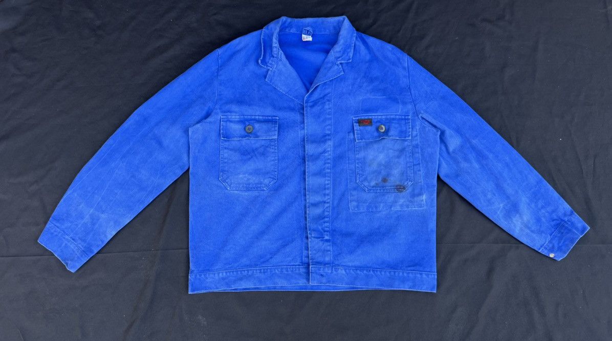 Vintage ROFA TOP Sanfor Sun Fade Indigo Dirty Work Jacket