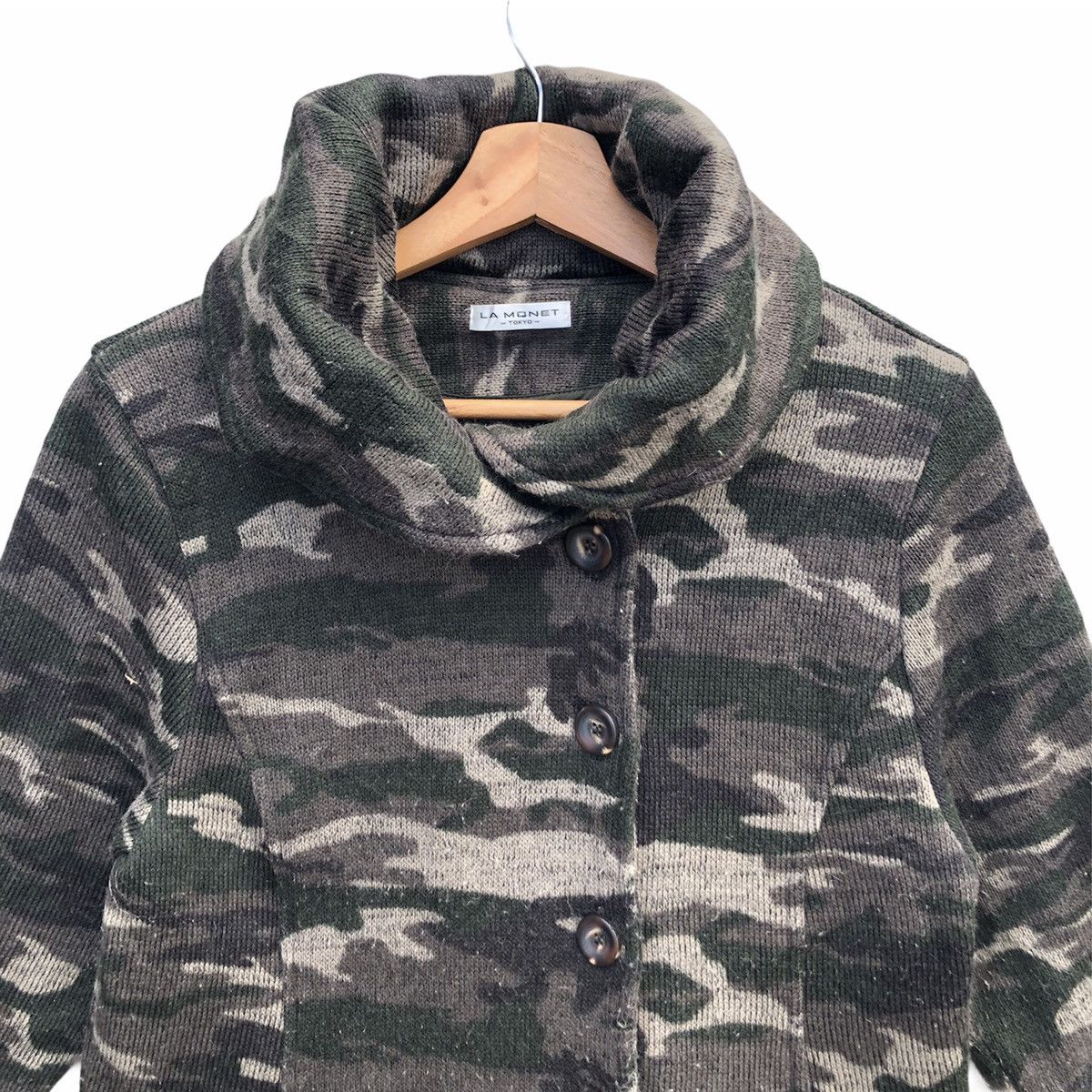 Japanese Brand La Monet Camouflage Wool Jacket Size US M / EU 48-50 / 2 - 2 Thumbnail