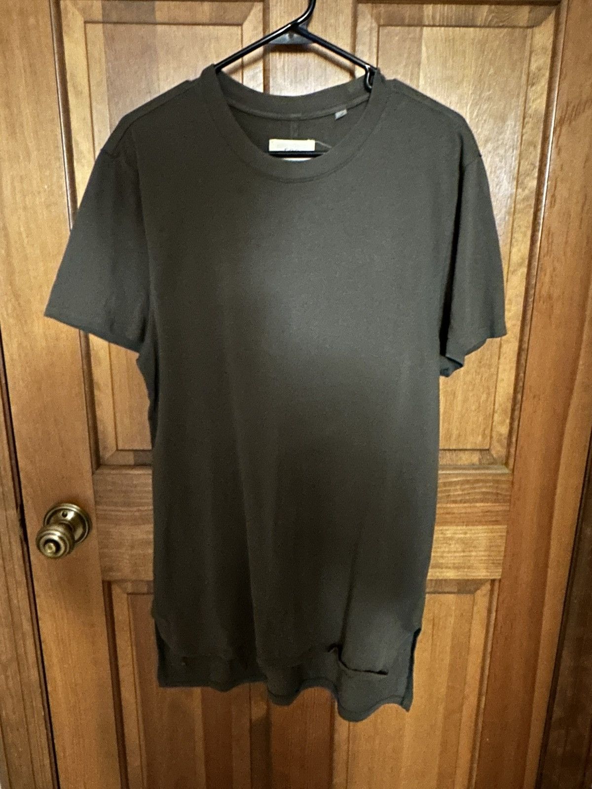 Olive fear of god essentials fog tee