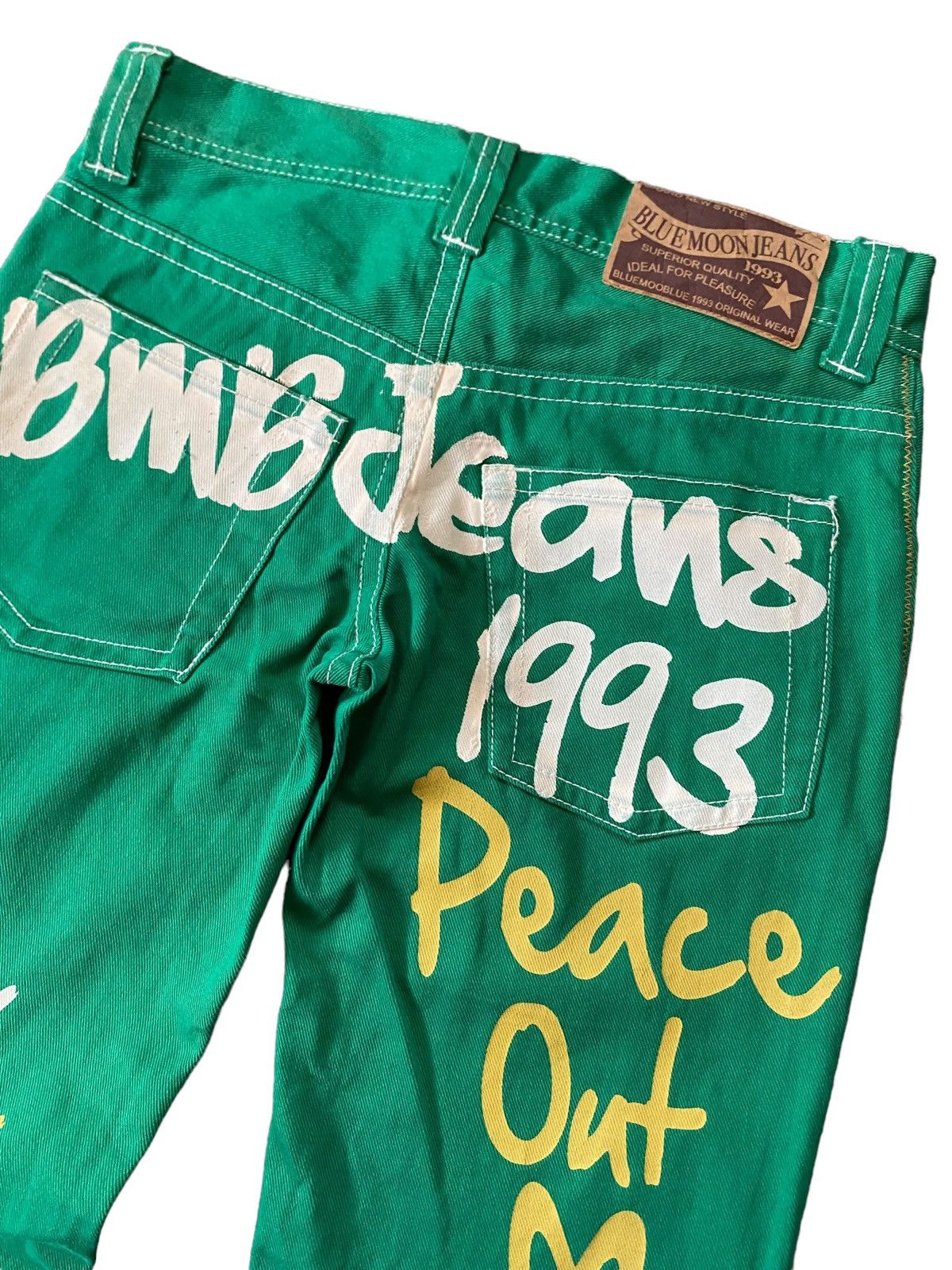 Hysteric Glamour 💥Vintage Japanese BlueMoon Art Pant Size 31" - 2 Thumbnail