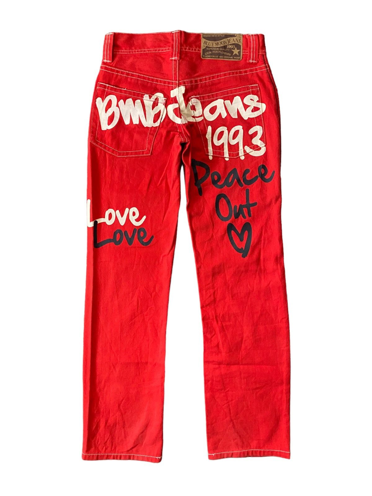 Hysteric Glamour 💥Vintage Japanese BlueMoon Art Pant Size 29" - 1 Thumbnail