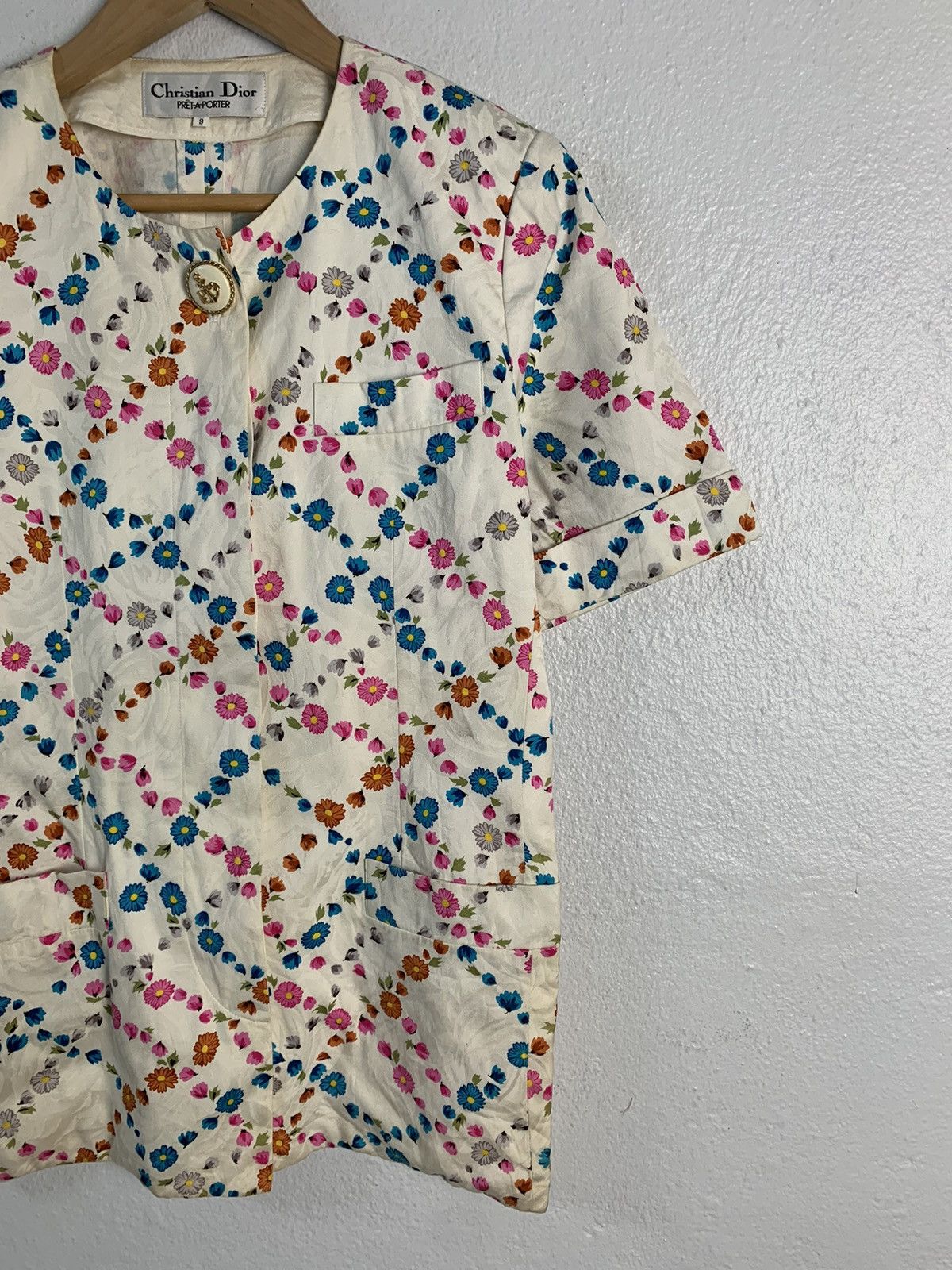 Christian Dior Monsieur Christian Dior Pret A Porter Floral Jacket Size S / US 4 / IT 40 - 2 Thumbnail