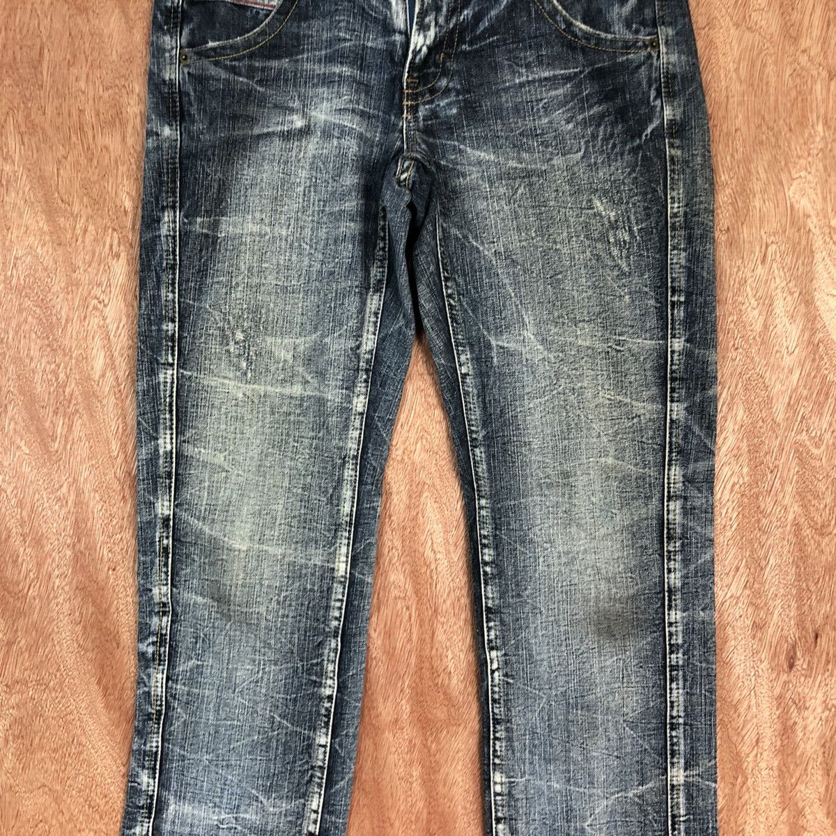 Japanese Brand DLL B.S Vintage Blue Denim Jeans Pants #c633 Size 31" - 4 Thumbnail
