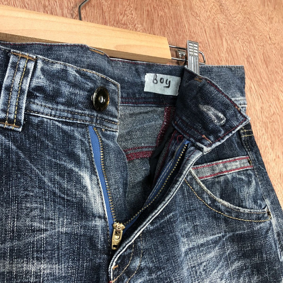 Japanese Brand DLL B.S Vintage Blue Denim Jeans Pants #c633 Size 31" - 6 Thumbnail