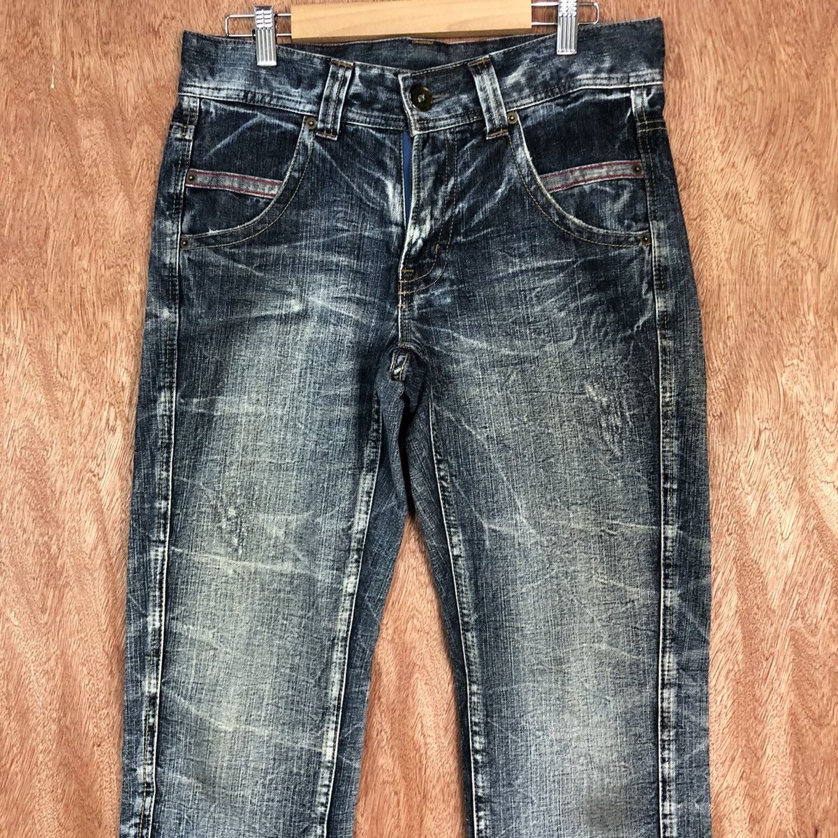 Japanese Brand DLL B.S Vintage Blue Denim Jeans Pants #c633 Size 31" - 2 Thumbnail