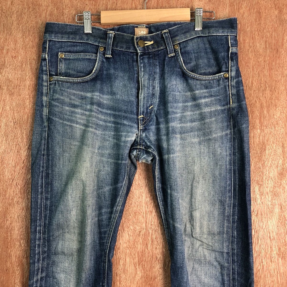 Lee DLL LEE Blue Denim vintage japan Pants #c183 Size US 33 - 2 Thumbnail