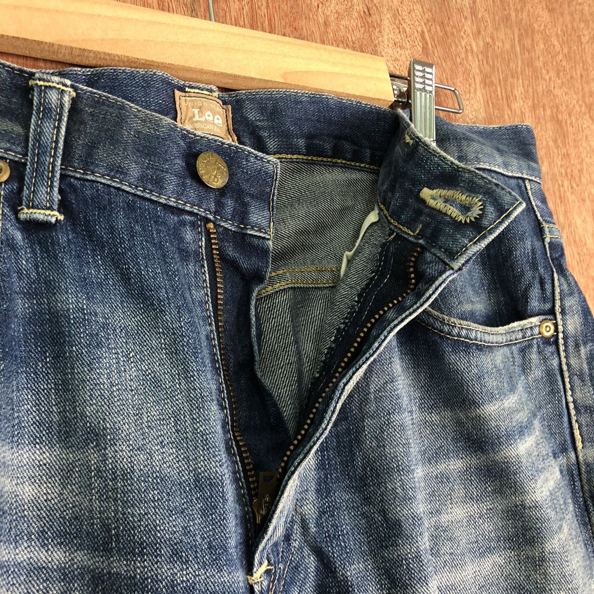 Lee DLL LEE Blue Denim vintage japan Pants #c183 Size US 33 - 5 Thumbnail