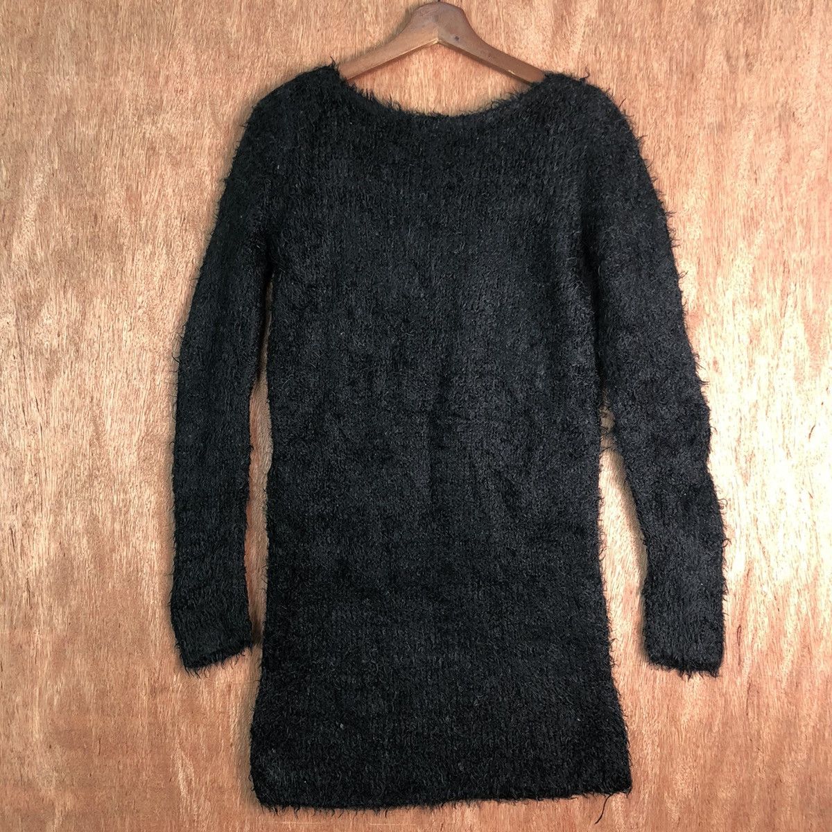 DLL Rienda Black Mohair Shag Shaggy KNitwear #c233