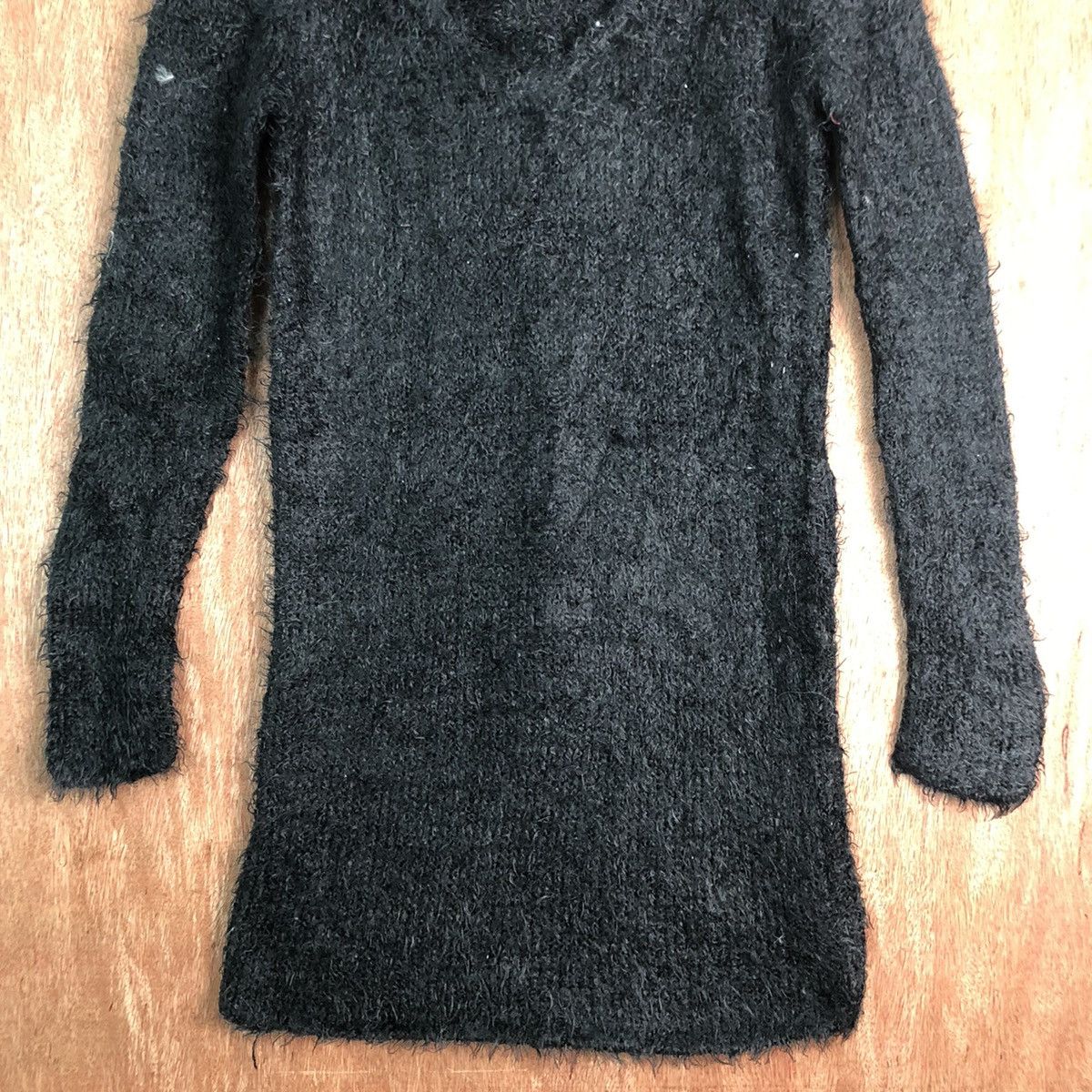 DLL Rienda Black Mohair Shag Shaggy KNitwear #c233