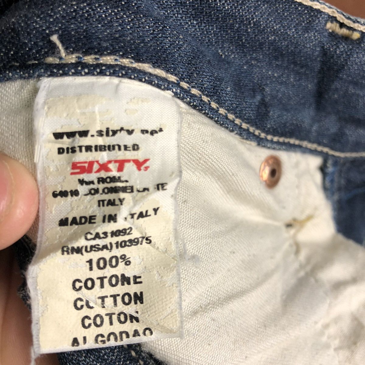 Energie DLL Energie sixty Blue distressed Denim Jeans Pants #c123 Size US 31 - 12 Thumbnail