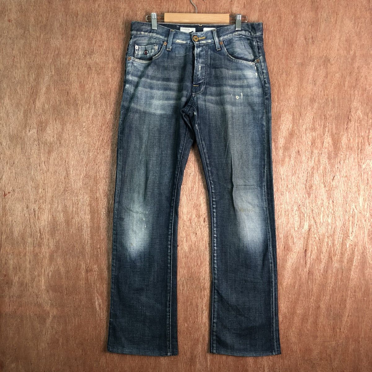 DLL Energie sixty Blue distressed Denim Jeans Pants #c123