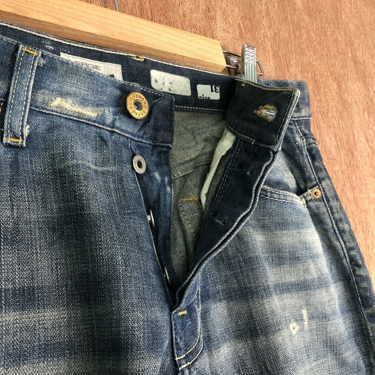 Energie DLL Energie sixty Blue distressed Denim Jeans Pants #c123 Size US 31 - 5 Thumbnail