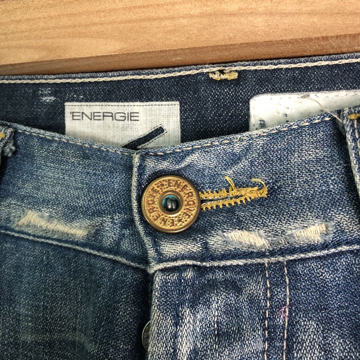 Energie DLL Energie sixty Blue distressed Denim Jeans Pants #c123 Size US 31 - 4 Thumbnail