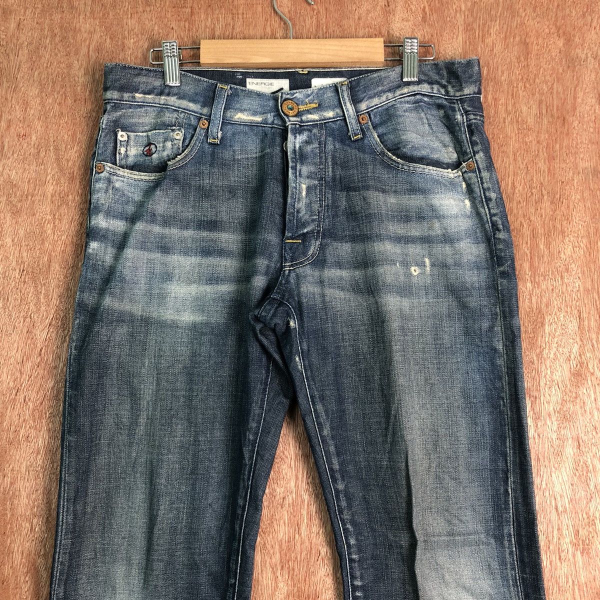 Energie DLL Energie sixty Blue distressed Denim Jeans Pants #c123 Size US 31 - 2 Thumbnail