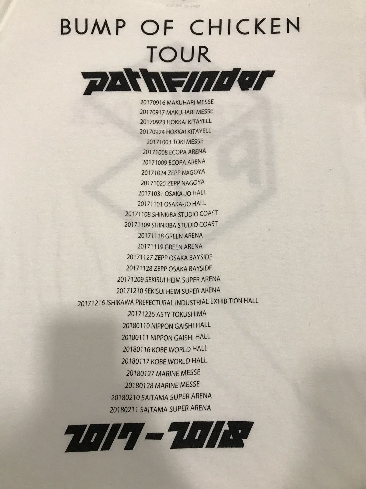 Band Tees Bump Of Chicken Pathfinder Big Logo Size US XL / EU 56 / 4 - 4 Thumbnail
