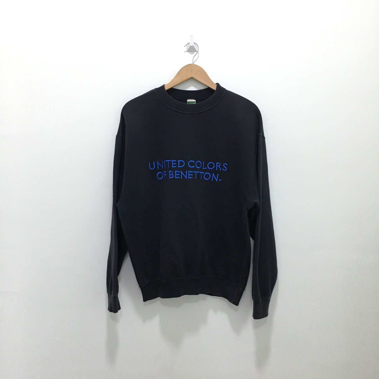 Vtg 90s United Colors Of Benetton Spellout Sweatshirt
