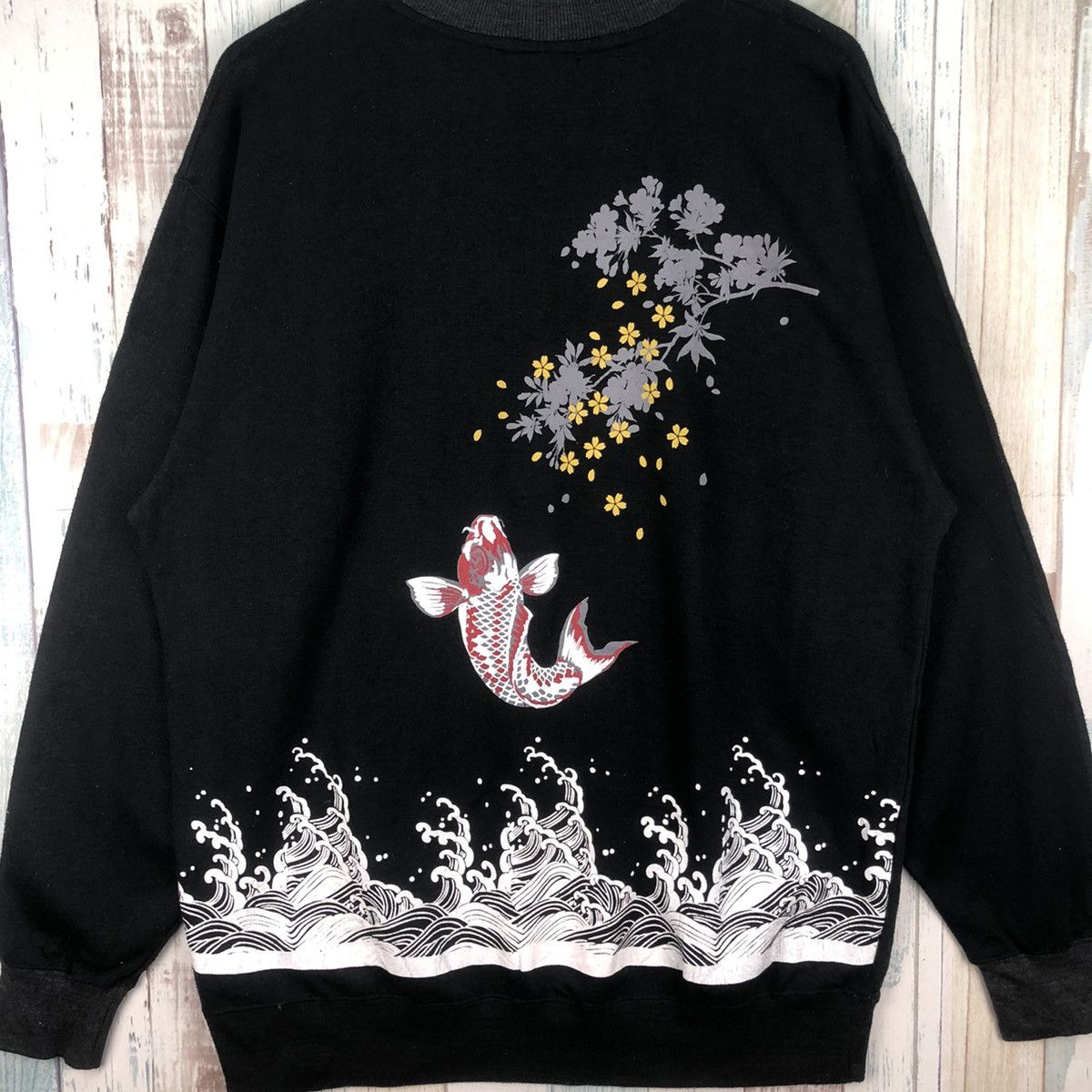 Japanese Brand Vintage Fish Koi Japanese Sukajan Sweatshirt Size US L / EU 52-54 / 3 - 3 Thumbnail