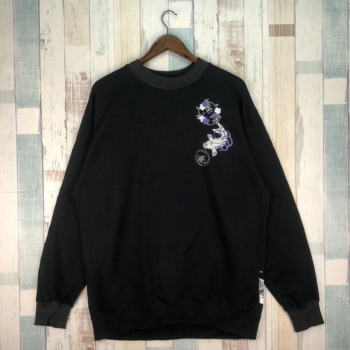 Japanese Brand Vintage Fish Koi Japanese Sukajan Sweatshirt Size US L / EU 52-54 / 3 - 2 Thumbnail