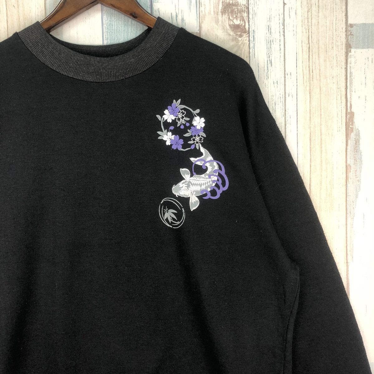 Japanese Brand Vintage Fish Koi Japanese Sukajan Sweatshirt Size US L / EU 52-54 / 3 - 4 Thumbnail