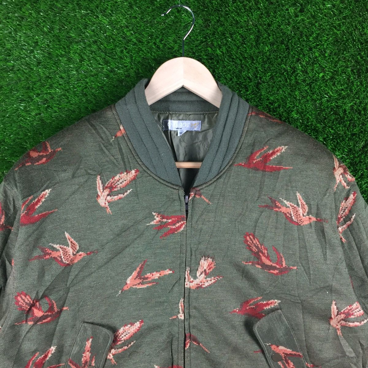 Japanese Brand × Vintage Vintage Bird Fullprint Bomber Jacket Size US L / EU 52-54 / 3 - 3 Thumbnail