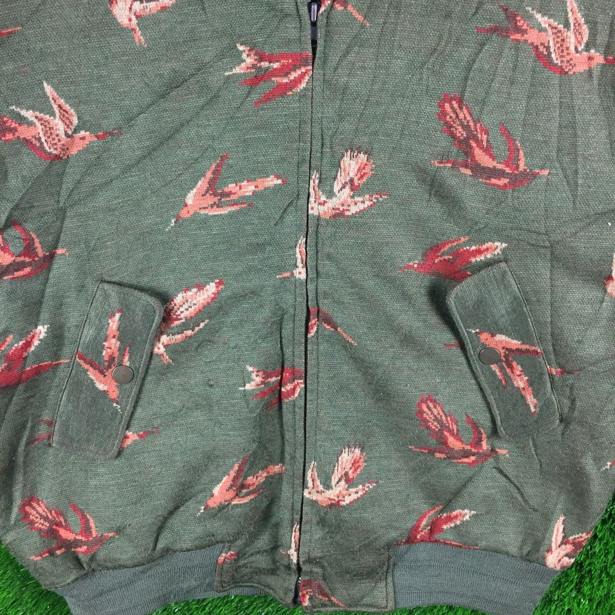 Japanese Brand × Vintage Vintage Bird Fullprint Bomber Jacket Size US L / EU 52-54 / 3 - 4 Thumbnail