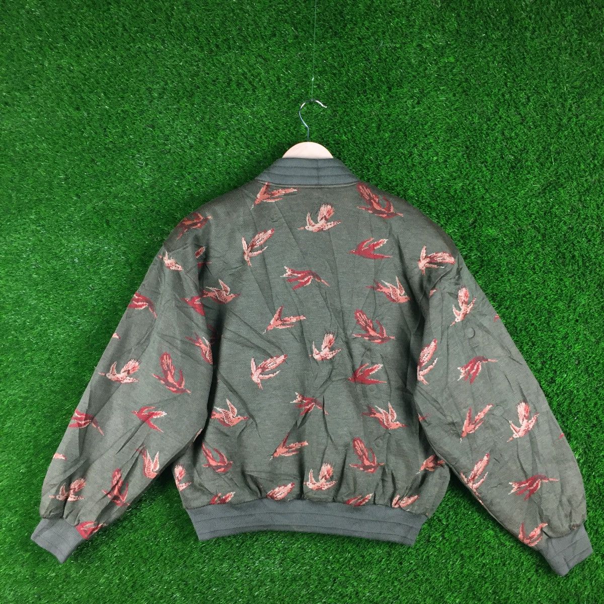 Japanese Brand × Vintage Vintage Bird Fullprint Bomber Jacket Size US L / EU 52-54 / 3 - 2 Thumbnail