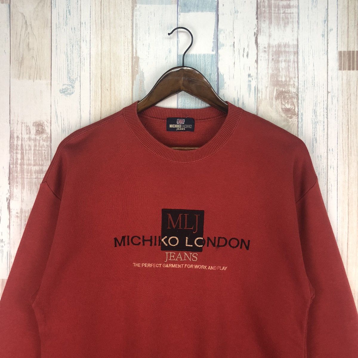 Michiko Koshino London × Vintage Vintage Michiko Koshino London Big Logo Sweatshirt Size US M / EU 48-50 / 2 - 3 Thumbnail