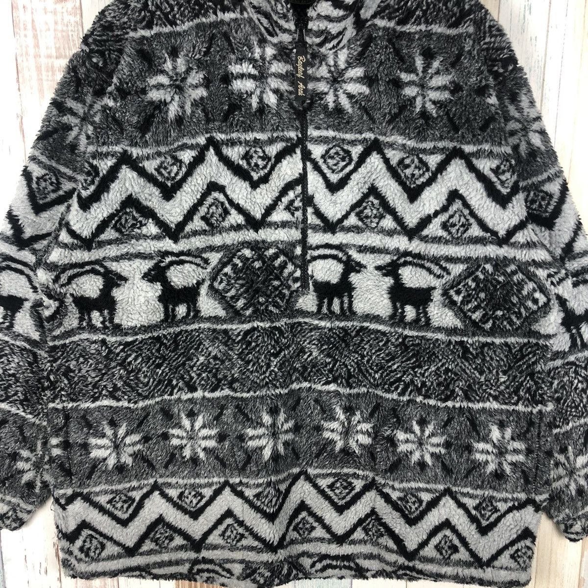 Vintage Vintage Printed Fleece Jacket Size US L / EU 52-54 / 3 - 5 Thumbnail