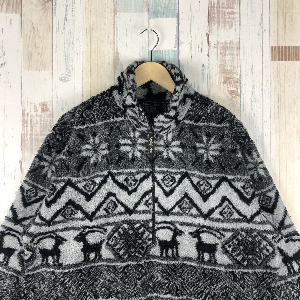 Vintage Vintage Printed Fleece Jacket Size US L / EU 52-54 / 3 - 4 Thumbnail