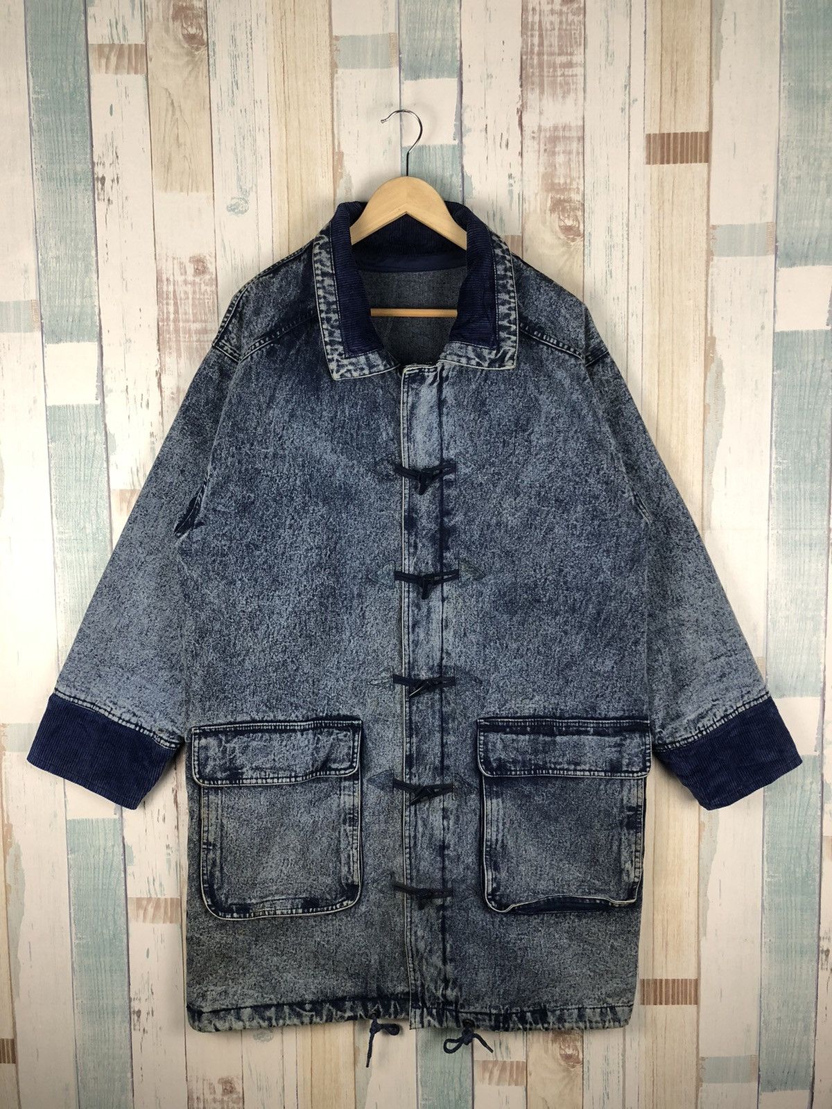 Vintage Vintage Denim Long Jacket Size US XL / EU 56 / 4 - 1 Thumbnail