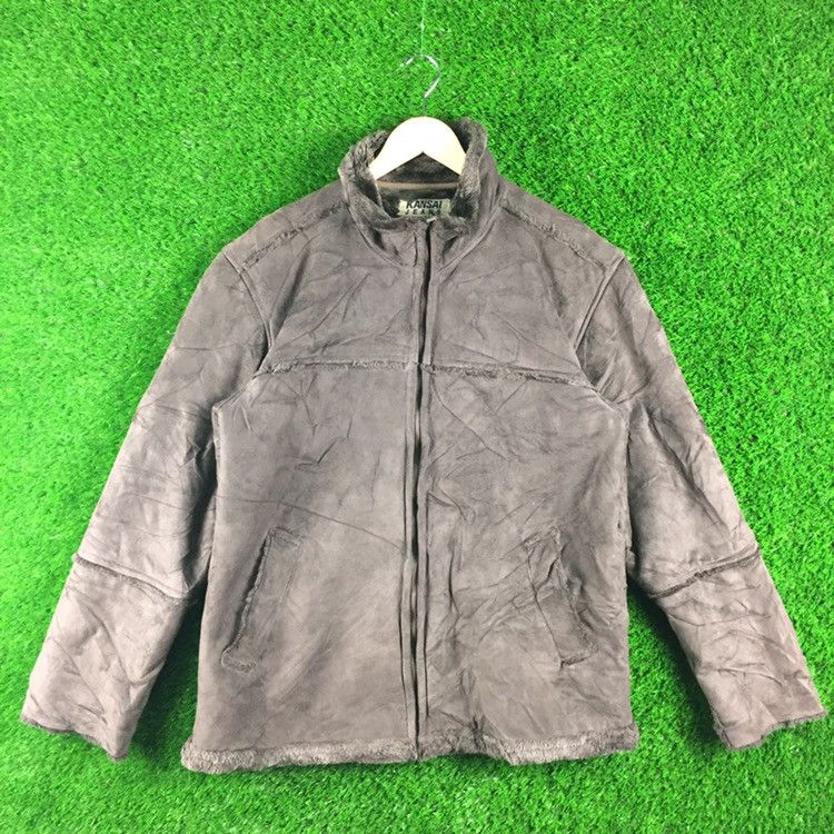 Japanese Brand Vintage Kansai Jeans Mink Fur Leather Jacket Size US L / EU 52-54 / 3 - 3 Thumbnail