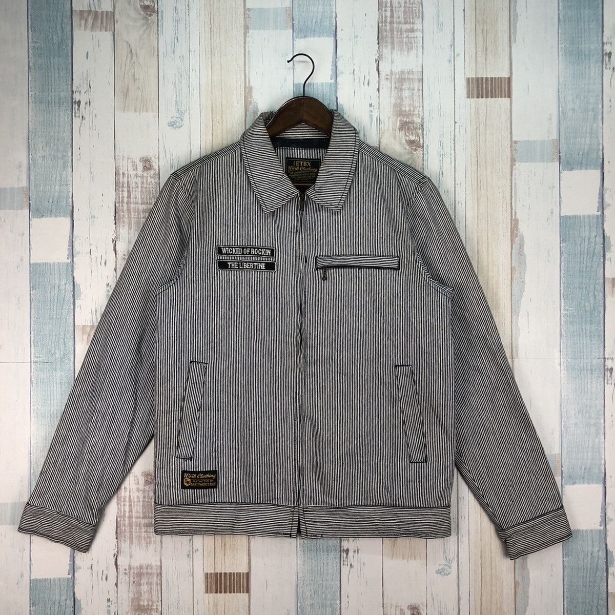 Japanese Brand × Vintage Vintage The Etbx Work Clothing Hickory Stripe Size US M / EU 48-50 / 2 - 2 Thumbnail