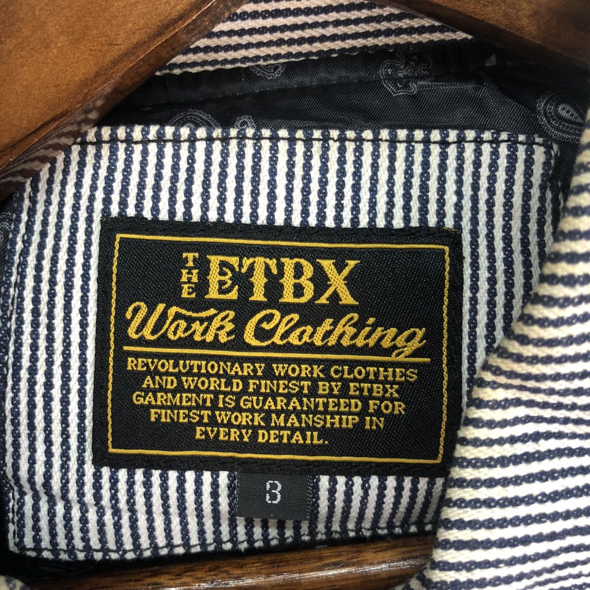 Japanese Brand × Vintage Vintage The Etbx Work Clothing Hickory Stripe Size US M / EU 48-50 / 2 - 9 Thumbnail