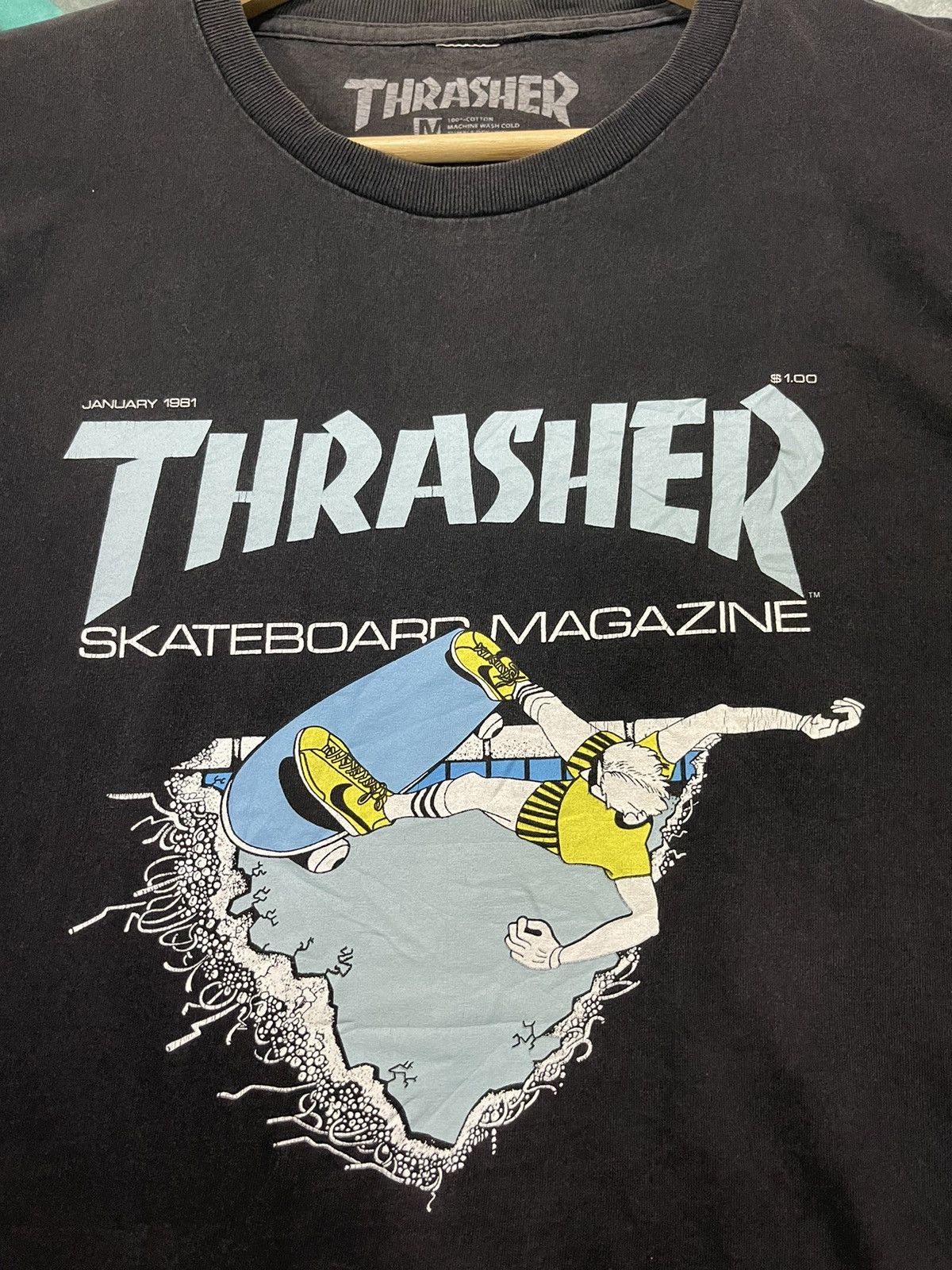 Thrasher THRASHER MAGAZINE FIRST COVER FADED T SHIRT Size US M / EU 48-50 / 2 - 5 Thumbnail