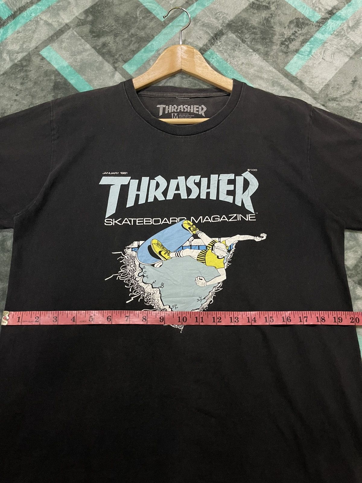 Thrasher THRASHER MAGAZINE FIRST COVER FADED T SHIRT Size US M / EU 48-50 / 2 - 9 Thumbnail