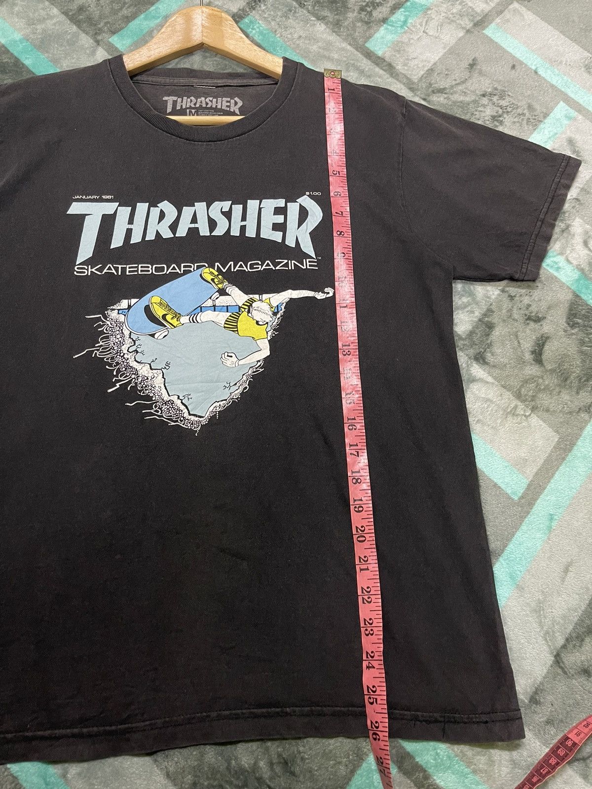 Thrasher THRASHER MAGAZINE FIRST COVER FADED T SHIRT Size US M / EU 48-50 / 2 - 10 Thumbnail