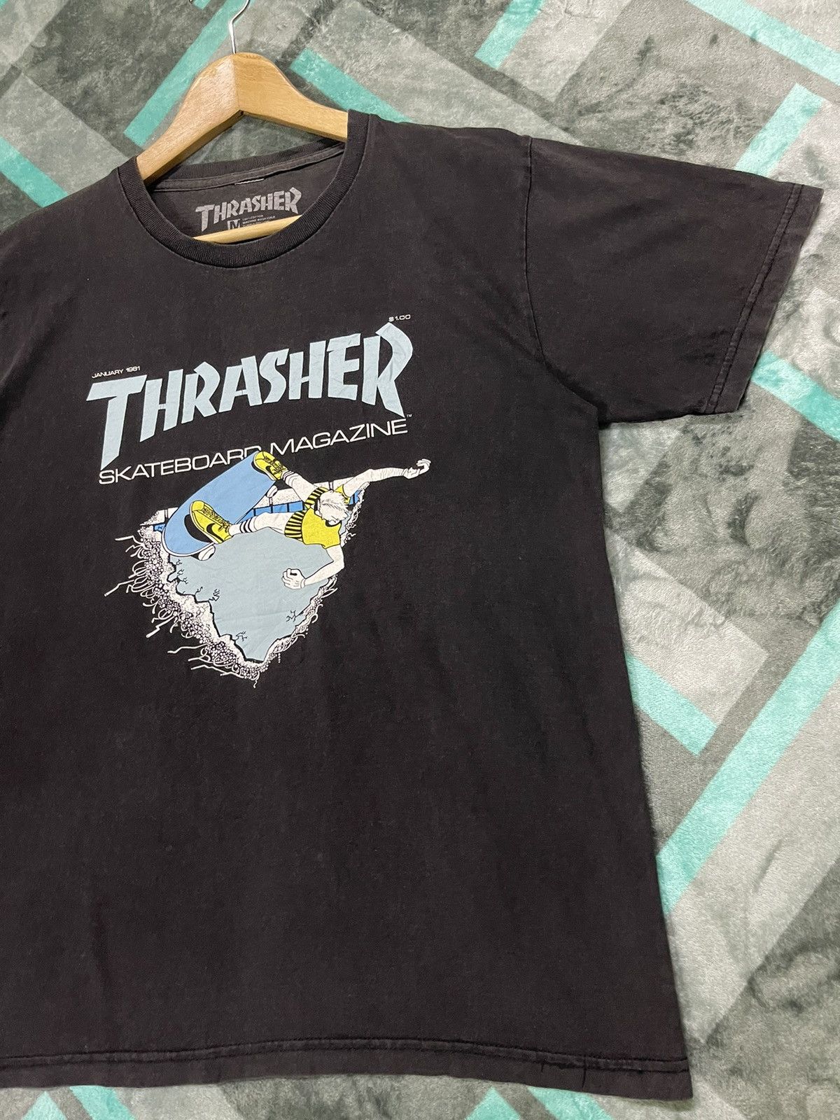 Thrasher THRASHER MAGAZINE FIRST COVER FADED T SHIRT Size US M / EU 48-50 / 2 - 3 Thumbnail