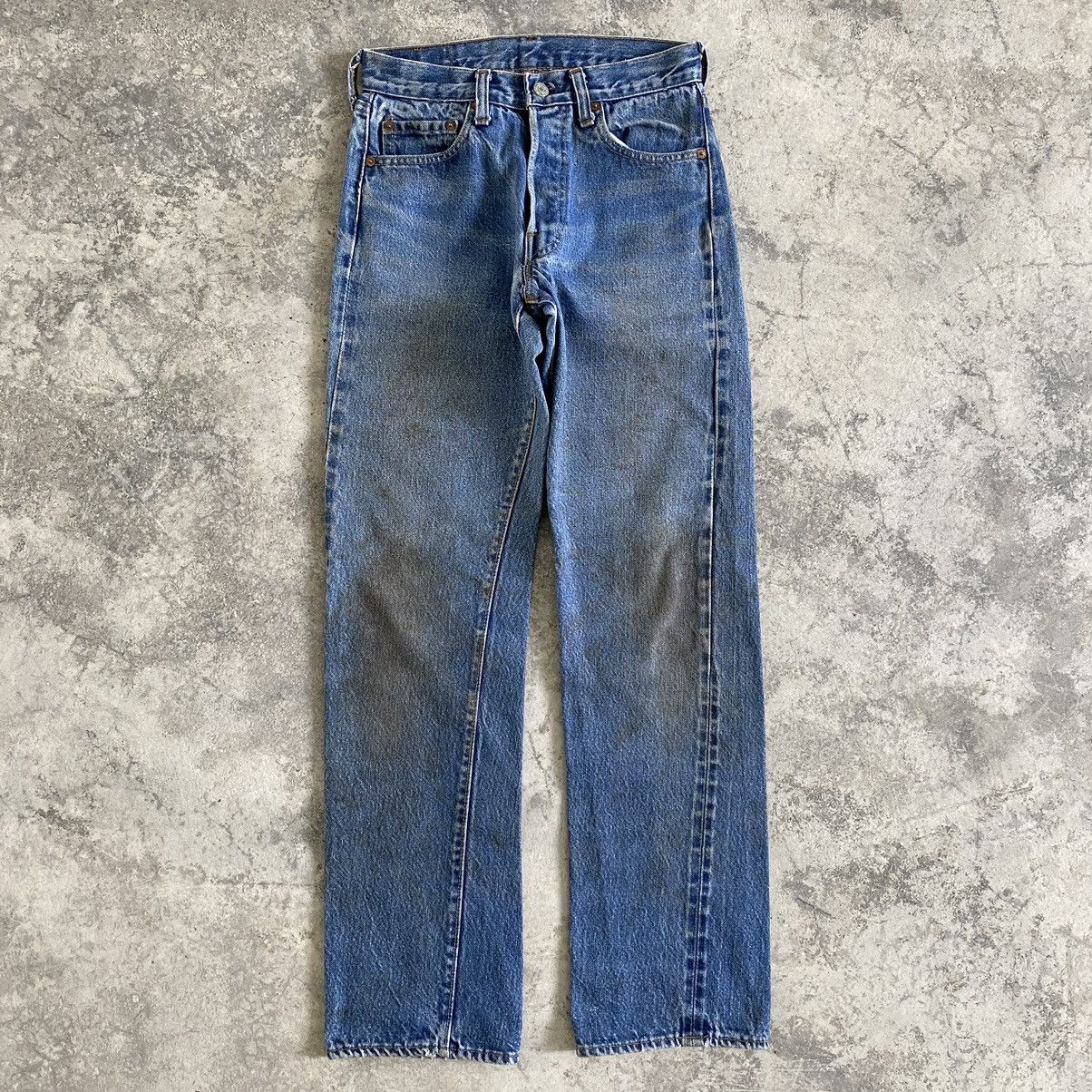 Levi's Vintage 70’s 80's Levi's 501 Selvedge Dirty Denim Jeans Size US 26 / EU 42 - 3 Thumbnail