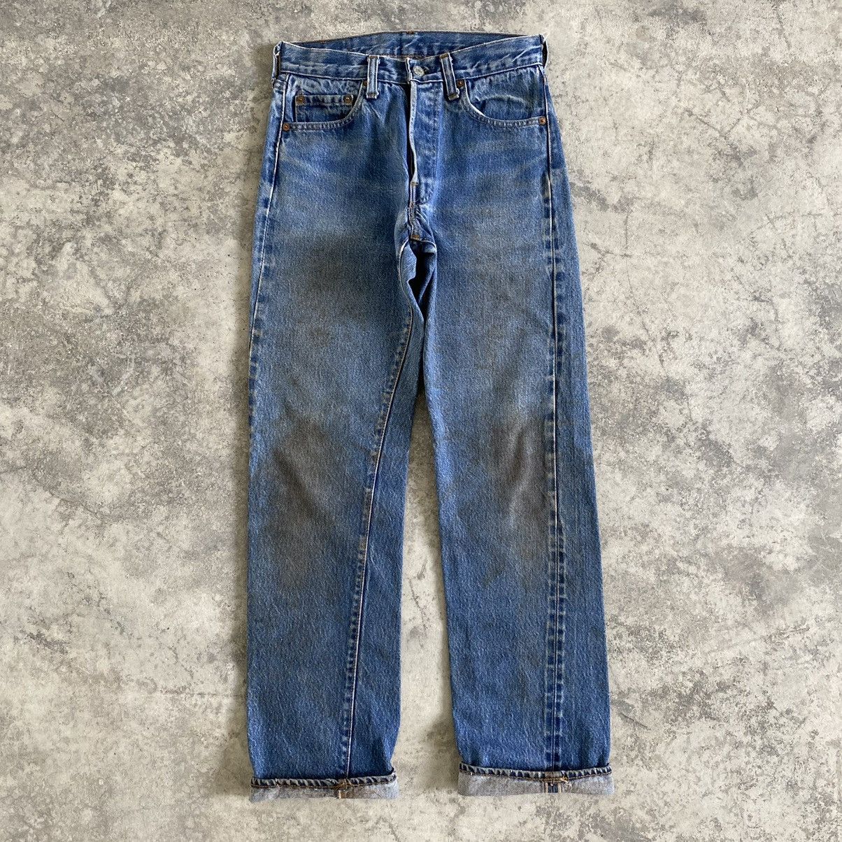 Levi's Vintage 70’s 80's Levi's 501 Selvedge Dirty Denim Jeans Size US 26 / EU 42 - 1 Thumbnail