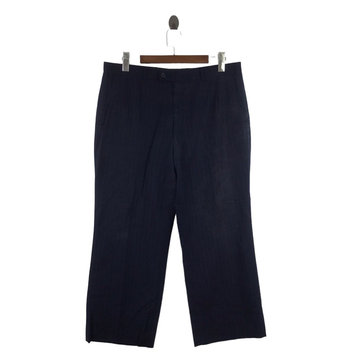 LANVIN PARIS Black Short StraightCut Wool TrousersCasualPant
