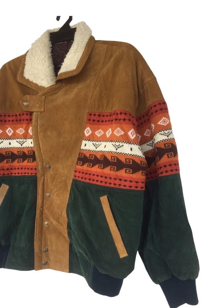 Vintage VINTAGE NAJAVK LEATHER JACKET TAG MISSING Size US L / EU 52-54 / 3 - 3 Thumbnail