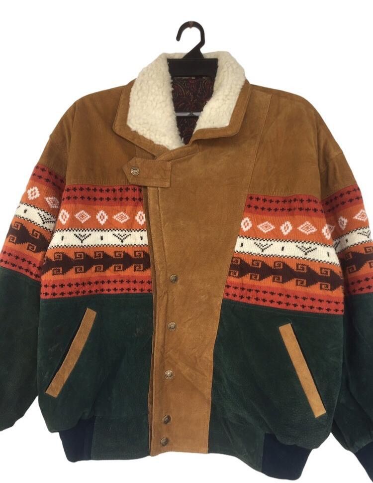 Vintage VINTAGE NAJAVK LEATHER JACKET TAG MISSING Size US L / EU 52-54 / 3 - 2 Thumbnail