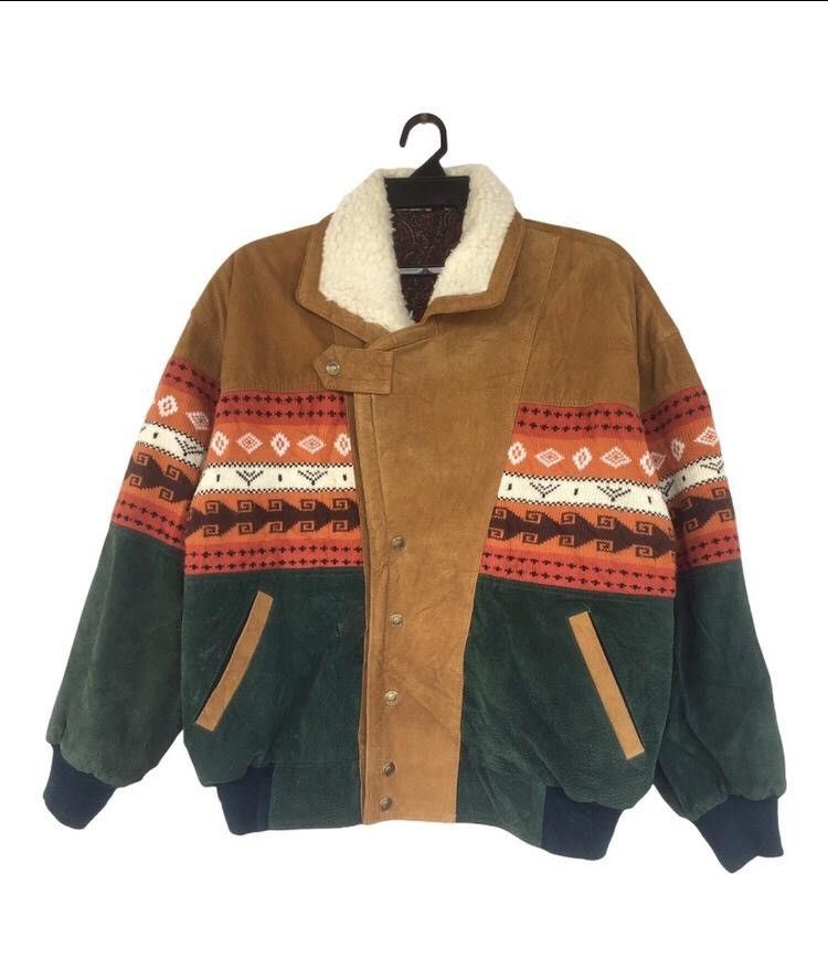 Vintage VINTAGE NAJAVK LEATHER JACKET TAG MISSING Size US L / EU 52-54 / 3 - 1 Thumbnail