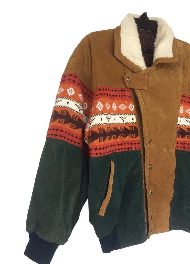 Vintage VINTAGE NAJAVK LEATHER JACKET TAG MISSING Size US L / EU 52-54 / 3 - 4 Thumbnail