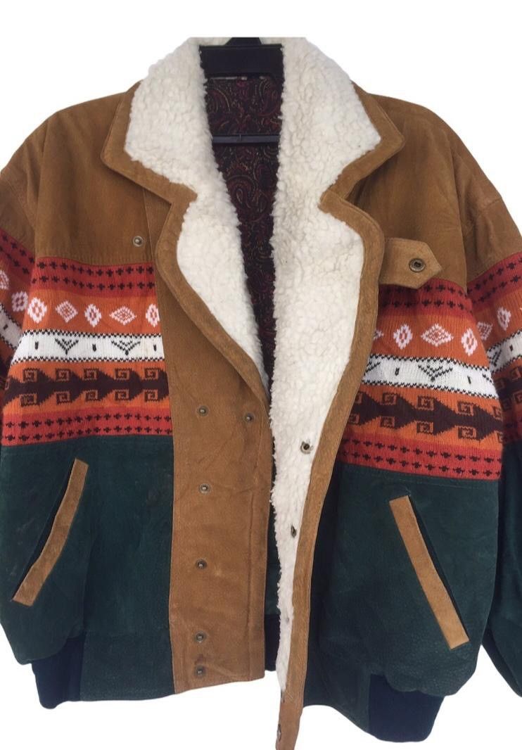 Vintage VINTAGE NAJAVK LEATHER JACKET TAG MISSING Size US L / EU 52-54 / 3 - 7 Thumbnail