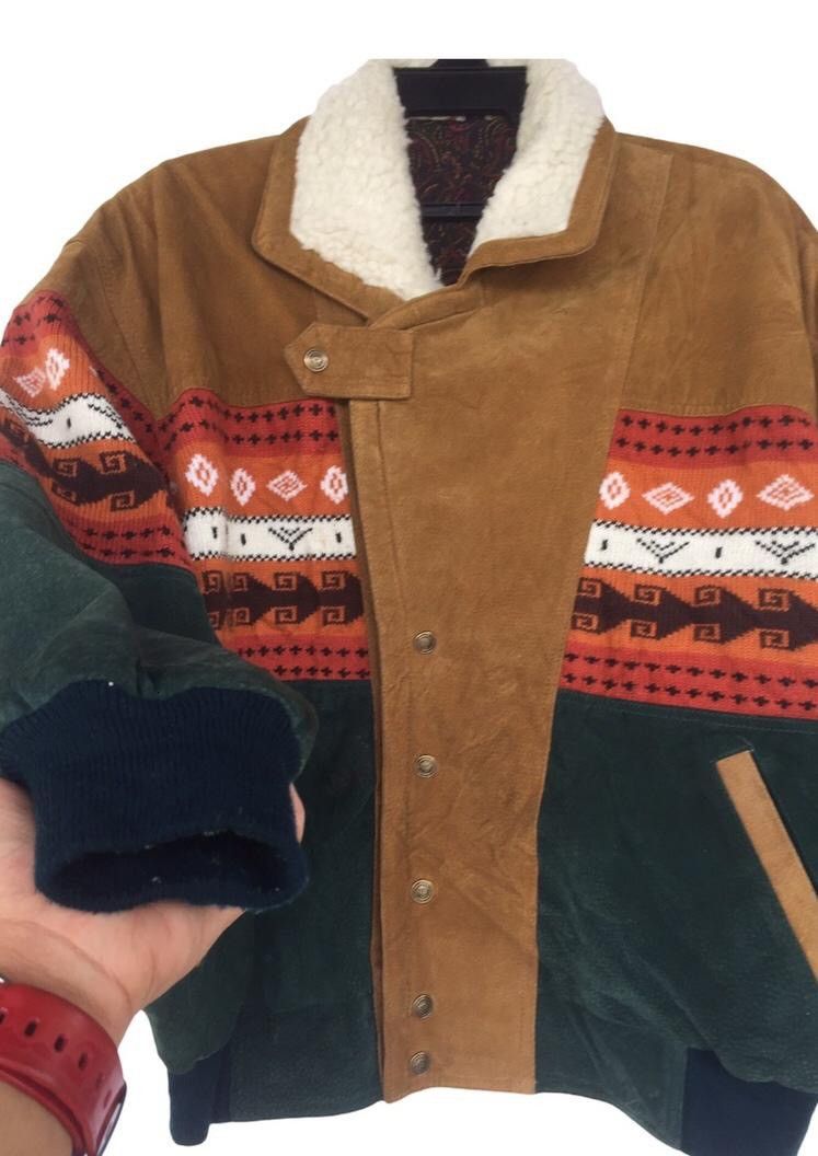 Vintage VINTAGE NAJAVK LEATHER JACKET TAG MISSING Size US L / EU 52-54 / 3 - 5 Thumbnail
