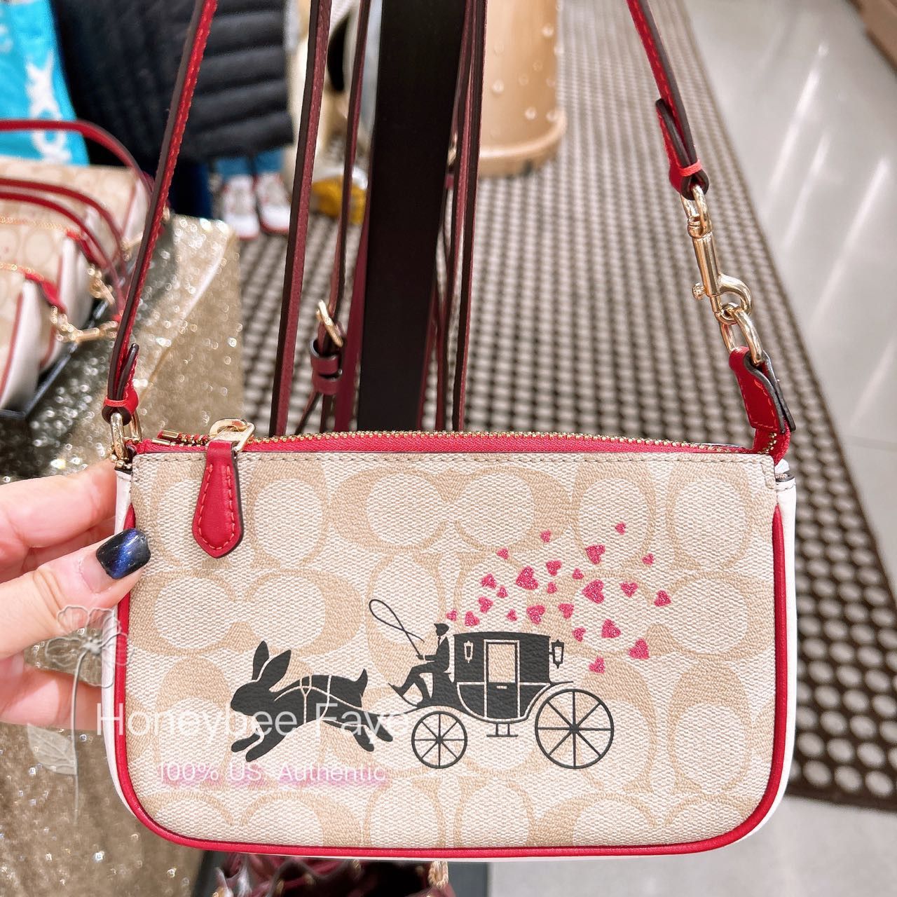 Coach CE646 Lunar New Year Nolita 19 With Rabbit And outlet Carriage In Gold/Light Khak